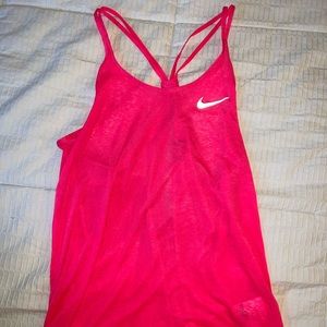 Hot pink Nike workout tank